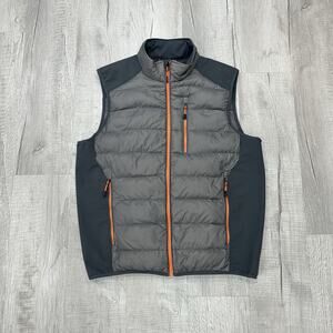 Propel Bass Engineered Vest Mens Large Grey Nylon Duck Down Puffer Outdoor